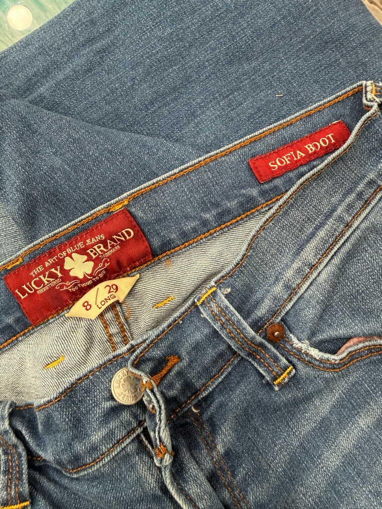 Lucky Brand Sofia Boot Mid Blue Denim Bootcut Jeans